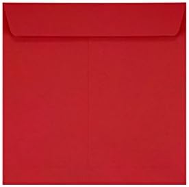 LUXPaper Square Invitation Envelopes | Peel & Press | 7 1/2" x 7 1/2" | Ruby Red | 80lb. Text | 50 Qty