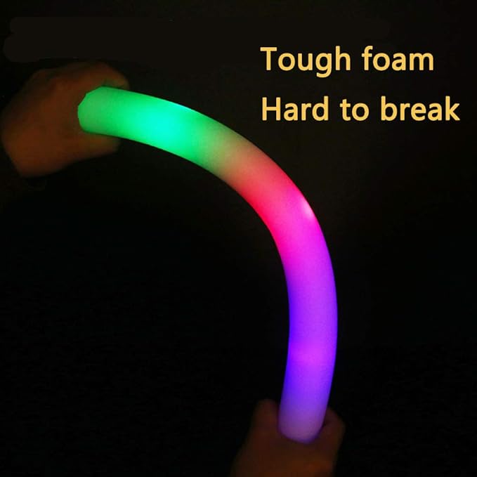 Foam Glow Sticks Bulk 160 PCS,3 Modes Flashing LED Light Sticks Glow in The Dark Party Supplies Light Up Toys for Party Wedding Birthday Concert Halloween Christmas