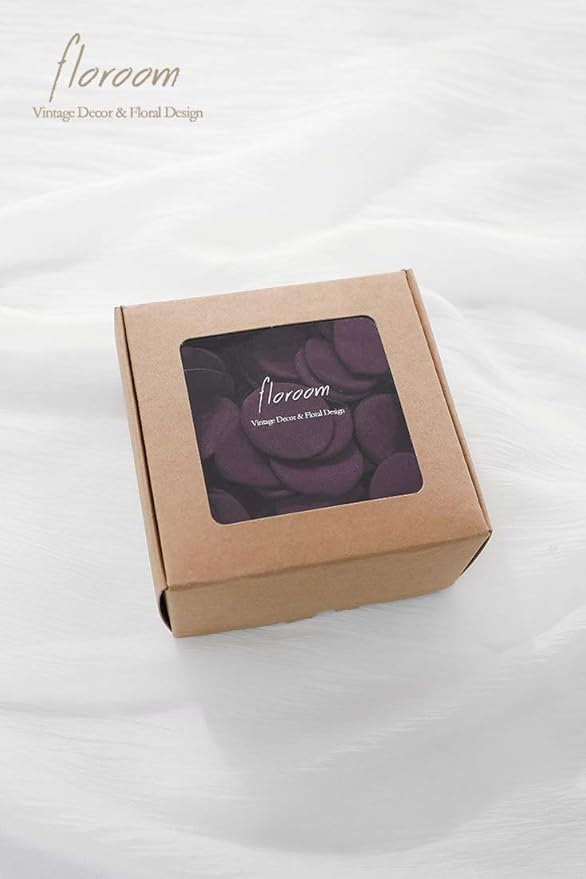 Floroom 300pcs Rose Petals Plum Faux Silk Flower Petals for Wedding Flower Girl Basket Aisle Scatter Dinner Table Centerpieces Party Confetti Bridal Shower Romantic Night Decoration