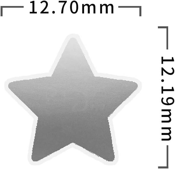 50 Wedding Meal Stickers - Food Identifier & Menu Choice Place Cards for Party Seating - Meal Option Indicator (Silver, Star)