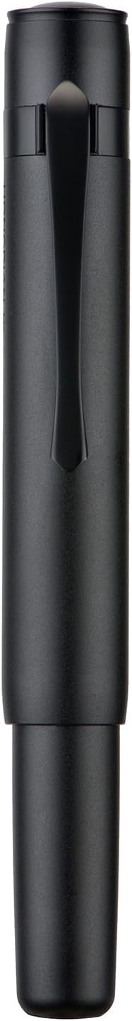 Hongdian M2 Black Forest Mini Fountain Pen, Fine Soft Nib & Sleek Shape Aluminium Short Pocket Travel Pen (Matte Black)