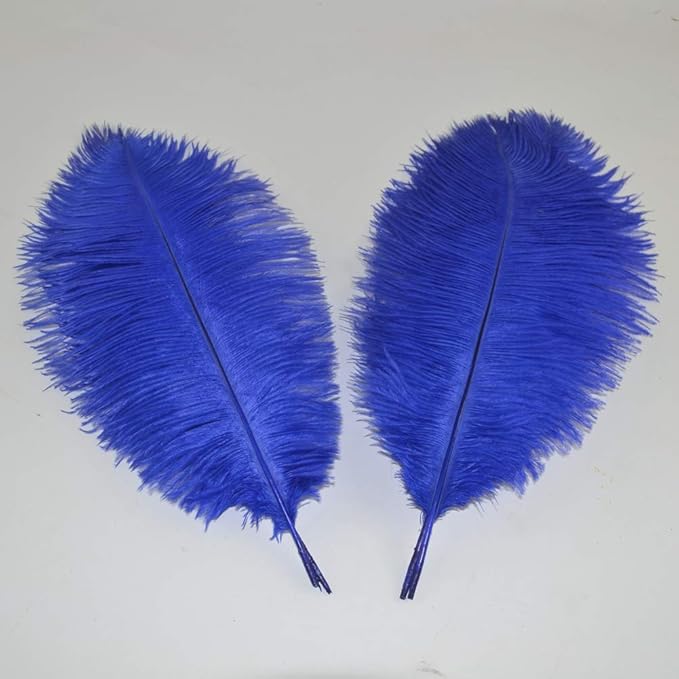 Sowder 16-18inch(40-45cm) Ostrich Feathers Plume for Wedding Centerpieces Home Decoration Pack of 10pcs(Royal Blue)