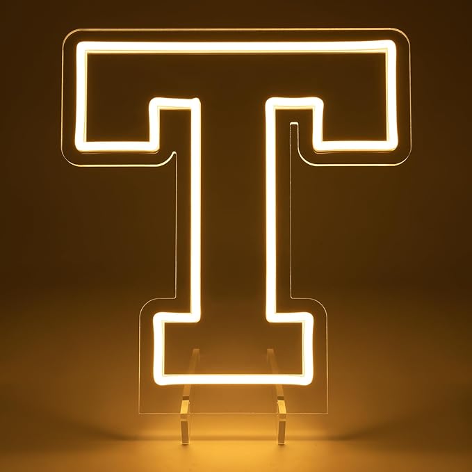 Light Up Letters T, Led Marquee Letter Lights Neon Sign, 13.9" Height Decorative Lighted Alphabet Number, Battery/USB Powered Led Letters Lights for Wedding, Birthday, Party, Christmas or Home Decor