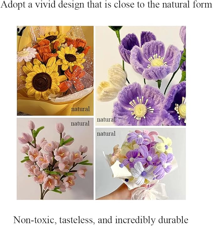 HAHIYO 700Pcs 2mm Orange-Yellow Matte Double Head Flower Stamen Pistil for Flower Making Scrapbook Decoration - Handmade Artificial Flowers Pistil Matt-Like Floral Stamens Flowers Pollen Stamen