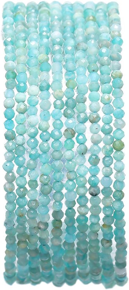 Faceted Natural Tianhe Stone Round Loose Semi Gemstone Beads for Jewelry Making 2-2.5mm 38cm