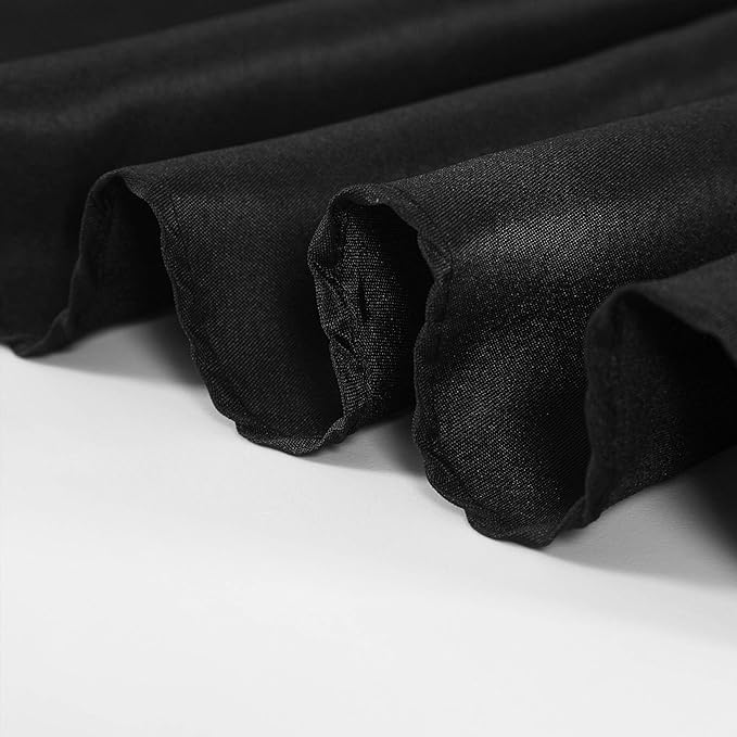 Rectangle Tablecloth 60x120 inch Washable Polyester Fabric Table Cloth for Wedding Party Dining Banquet Decoration(12 Pack 60x120, Black)