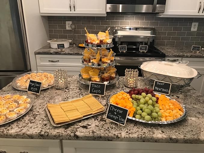 20 Pcs Mini Chalkboard Signs with Stand, Food Signs for Party Buffet, Table Numbers, Place Cards Display, Weddings, Buffet, Small Blackboards Wood Little Chalkboard