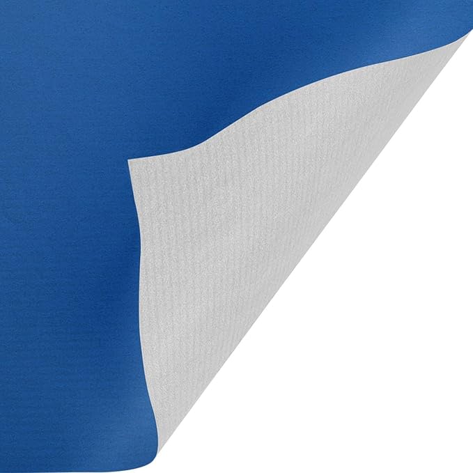 Jillson Roberts 6 Roll-Count Solid Color Hanukkah Gift Wrap Available in 2 Different Assortments, Double-Sided Kraft Blue and Gold/Silver and Gold/Royal and Silver