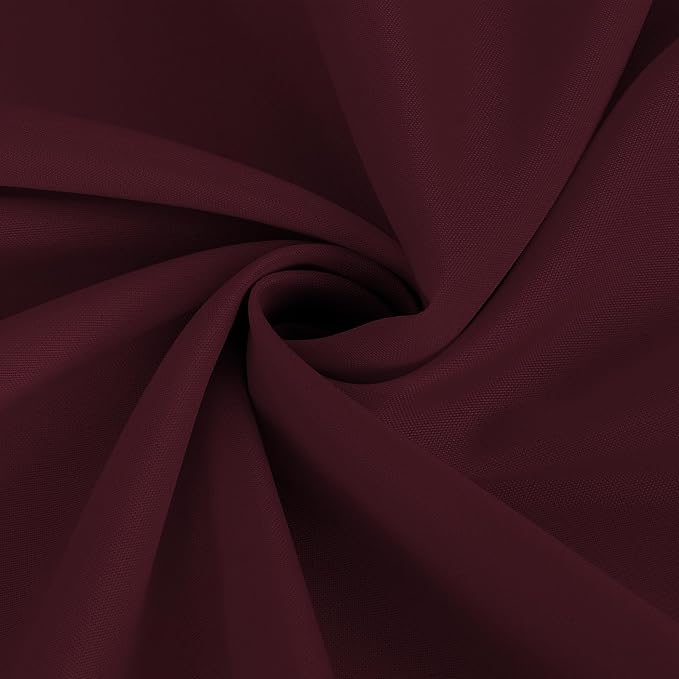 Fitable Elegant Rectangle Table Clothes, 6 Pack - 90 x 132 Inch, Burgundy - Reusable and Washable Tablecloths, Polyester Fabric Table Covers for Wedding, Party, Banquet, Formal Events