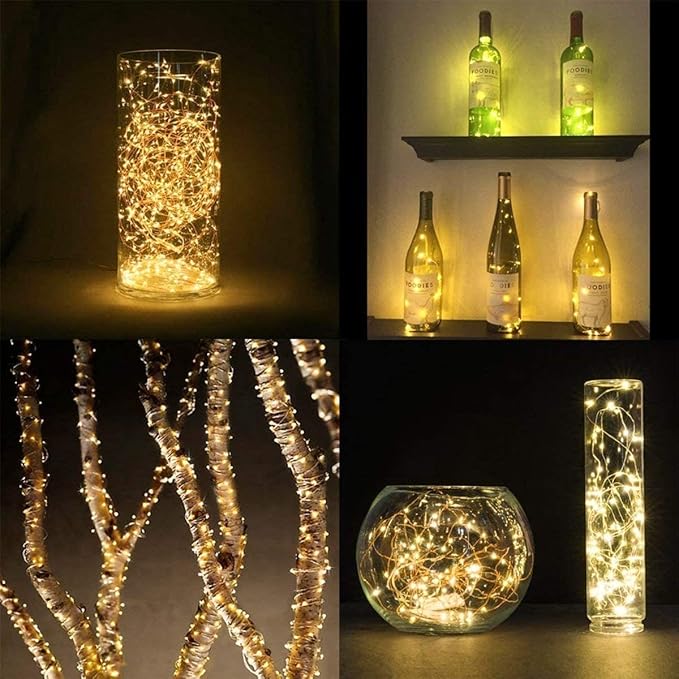 Lighting EVER Plug in Fairy Lights with Switch 66 ft 200 LED String Lights, Warm White Copper Wire Lights Waterproof Indoor Outdoor Decorative Fairy Lights for Bedroom, Patio, Garden, Balcony, Dorm