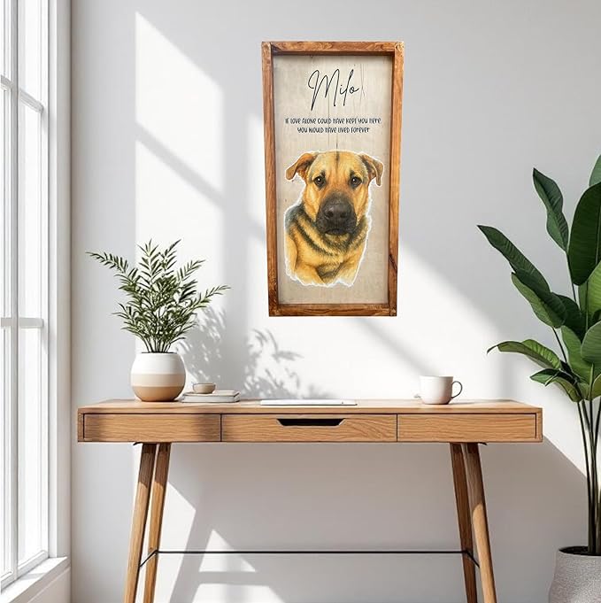 Dog photo Memorial photo Dog picture frame Animal picture frame Pet lost gift Gift for pet owner (Animal memorial)