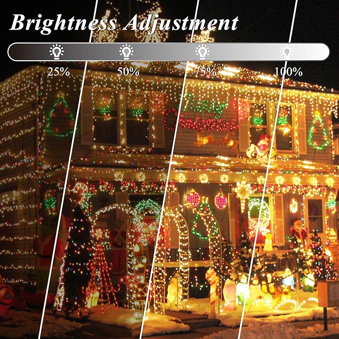 164FT 500LED Christmas Lights Color Changing, 35 Colors String Lights with Remote Timer, Waterproof Twinkle Fairy Light Clear Wire for Bedroom Indoor Outdoor Holiday Wedding Party Xmas Tree