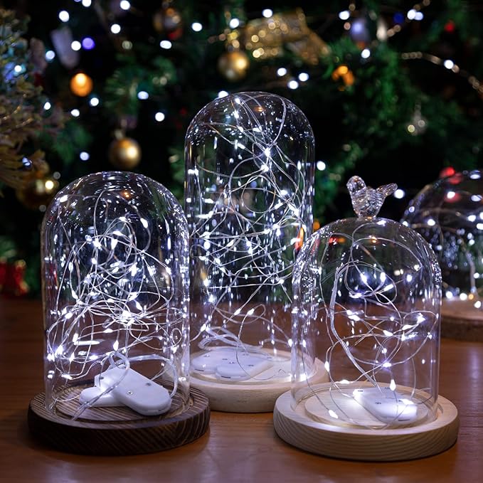 HXWEIYE 12 Pack LED White Fairy Lights Battery Operated, 7ft 20LED Mini Fairy String Lights Mason Jar Lights, Waterproof Firefly Starry Lights for DIY Wedding Party Bedroom Patio Christmas Décor