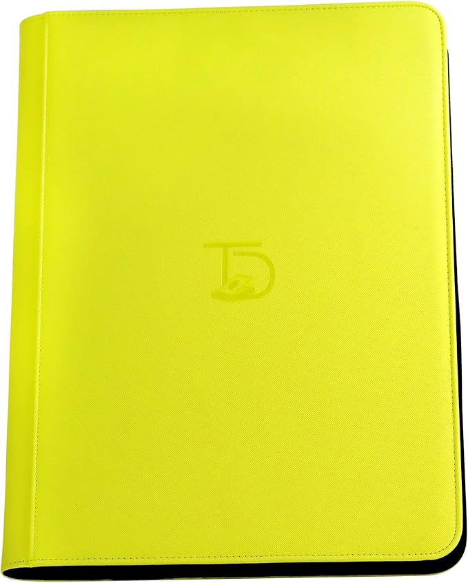 TopDeck TCG Binder - Yellow, 16 Pocket Side Loading Card Binder, Compatible with Pokemon, Yu-Gi-Oh, Magic the Gathering, and More