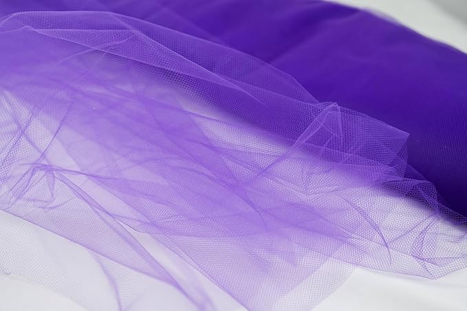 Craft And Party, Purple Fabric Tulle Roll 54 Inch by 40 Yards (120 ft) Fabric Tulle Bolt for DIY Tutu Skirt, Wedding and Decoration (Purple)