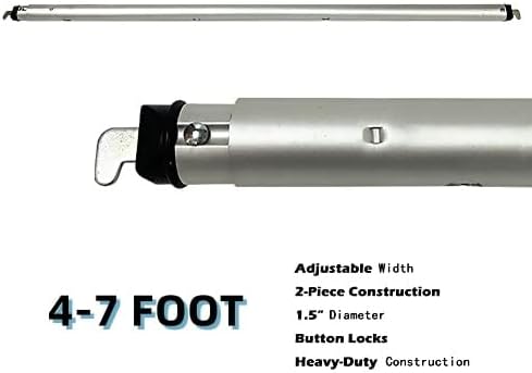 Portable Pipe and Drape Heavy Duty Backdrop Stand, ADJ Metal Frame and Heavy Metal Base for Wedding, Birthday Party, Photography Backdrop (1*Cross Bar 4-7FT)