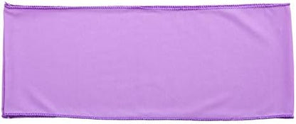 VDS Pack of 50 PCS | Light Purple | Spandex Chair Sashes Bows Without Buckle | Stretch Elastic Banquet Universal Folding Chair Band Tie with for Wedding Party Conference Celebration Event Decoration