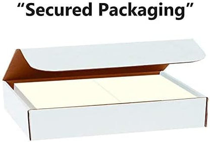 Hamilco Blank Tent Name Place Table Cards 3 1/2" x 11" Folded Card Stock - Cream Cardstock Paper 80lb Cover - 100 Pack