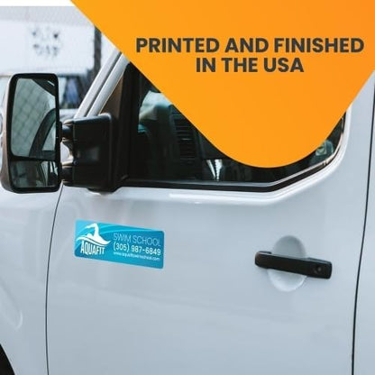 Magnet Me Up Custom 10x3 Inch Rectangle Magnet, Customizable for Businesses, Advertising, Personal Use, Gifts, Choose Your Text, Upload Image, Magnetic Vinyl for Vehicles and Any Magnetic Surface