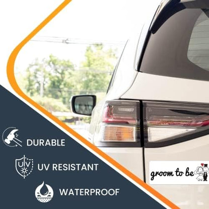 Magnet Me Up Groom to Be Magnet Decal, 3x8 Inches Heavy Duty Automotive Magnet for Car Truck SUV