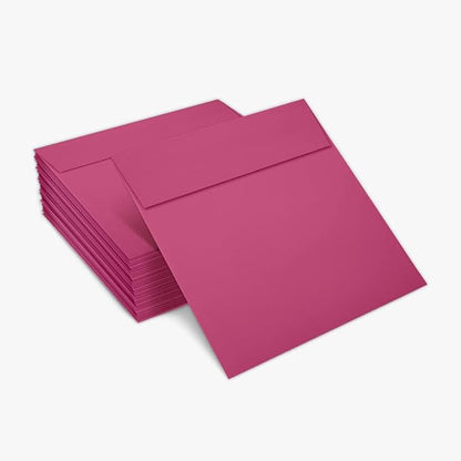 LUXPaper Square Invitation Envelopes | Peel & Press | 6 1/2" x 6 1/2" | Magenta Pink | 80lb. Text | 50 Qty