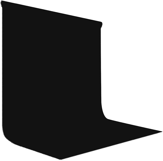 8x10FT Black Screen Backdrops Solid Photo Backdrops Photography Background for Meeting Wall, Party, Videos