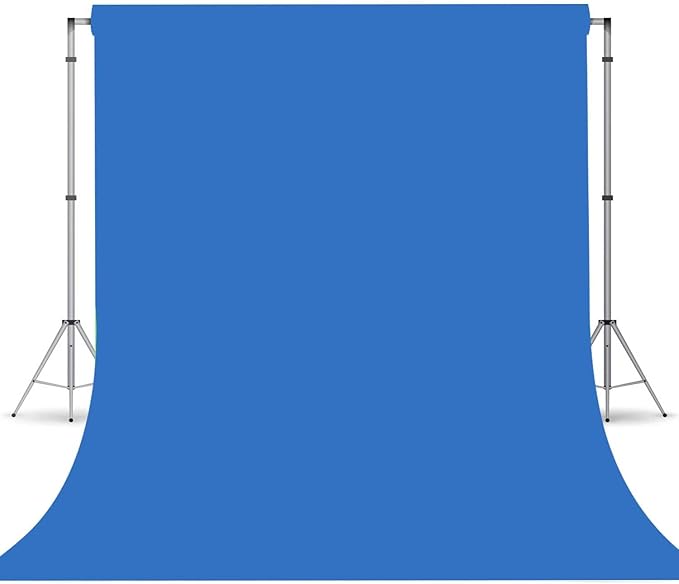 Royal Blue Backdrop, Photo Booth Portrait Photography Backdrops, Studio Blue Screen Backdrop for Photoshoot Streaming Video Shooting, Blue Photo Backdrop 10x10ft