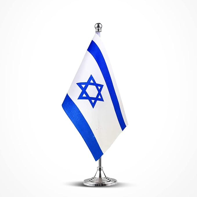Israel Flag Israeli Flags, Small Mini Israeli Desk Flag, Used for Table Office Classroom Home Patriotic Events Decorations