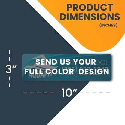 Magnet Me Up Custom 10x3 Inch Rectangle Magnet, Customizable for Businesses, Advertising, Personal Use, Gifts, Choose Your Text, Upload Image, Magnetic Vinyl for Vehicles and Any Magnetic Surface
