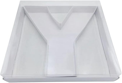 12" Fillable Cardboard Letter Charcuterie Gift Cupcake Box With Cover Sweets Packaging (Y)