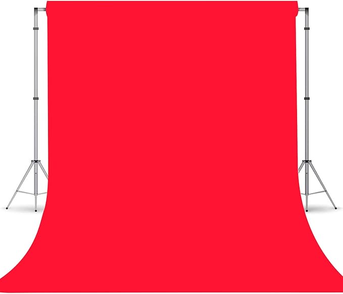 Red Photography Backdrop for Photoshoot, Photo Backdrop Curtain, Perfect Red Backdrops for Party Portrait Photoshoots Video Studio 8FTx10FT