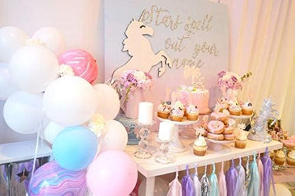 Fonder Mols Mermaid Tassel Garland Tissue Paper Birthday Banner for Under The Sea themed All Events & Parties Occasions Decorations A12