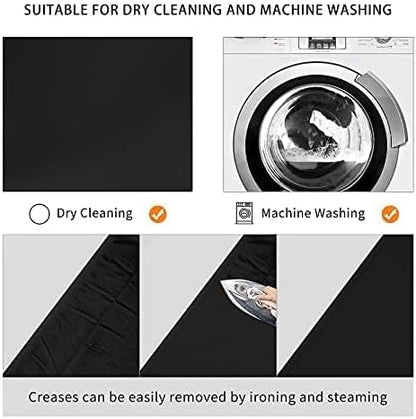 10 x 10 FT Black Backdrop Background, 100% Polyester Photography Backdrop Foldable Washable Black Screen for Photoshoot Portraits Party Video Studio Shooting