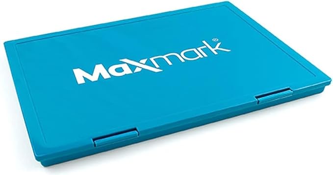 MaxMark Extra Large Crimson Red Ink Stamp Pad - 8.25" x 11.5" - Industrial Felt Pad - Crimson Red Color