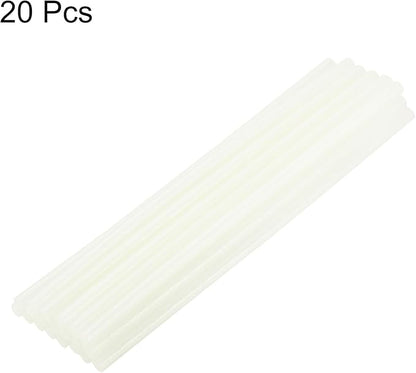 uxcell 20pcs Hot Glue Sticks for Glue Gun 11mm/0.43-inch x 4-inch Mini Hot Melt Adhesive Glue Stick Glitter White