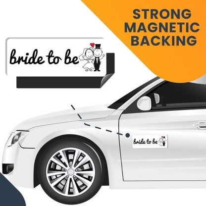 Magnet Me Up Bride to Be Magnet Decal, 3x8 Inches Heavy Duty Automotive Magnet for Car Truck SUV