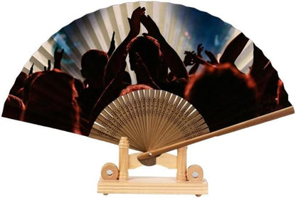 Decorative Folding Fans Personalized Fans Custom Fans Handheld Clack Fans for Line Dancing Customized with Picture Text, Fans Foldable for Line Dancing Wedding Saloon Cosplay Party Props