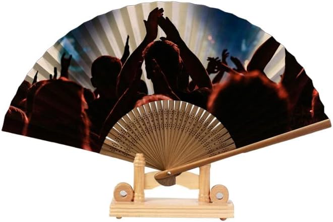 Decorative Folding Fans Personalized Fans Custom Fans Handheld Clack Fans for Line Dancing Customized with Picture Text, Fans Foldable for Line Dancing Wedding Saloon Cosplay Party Props