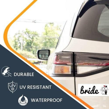 Magnet Me Up Bride Magnet Decal, 3x8 Inches Heavy Duty Automotive Magnet for Car Truck SUV