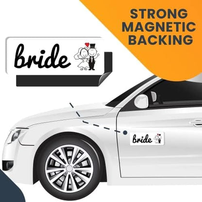 Magnet Me Up Bride Magnet Decal, 3x8 Inches Heavy Duty Automotive Magnet for Car Truck SUV