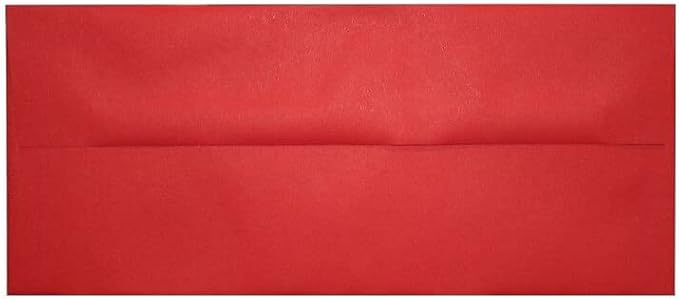 LUXPaper A10 Invitation Envelopes | 6" x 9 1/2" | Holiday Red | 60lb. Text | 50 Qty