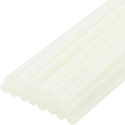 uxcell 20pcs Hot Glue Sticks for Glue Gun 7mm/0.27-inch x 8-inch Mini Hot Melt Adhesive Glue Stick Glitter White