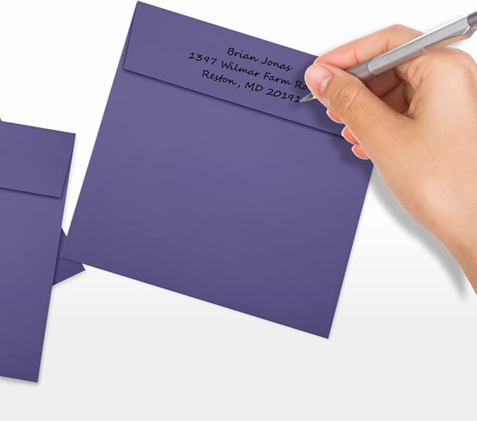 6 x 6 Square Envelopes - Wisteria Purple (50 Qty.)