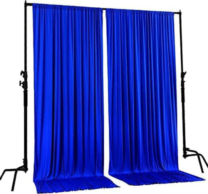AK TRADING CO. 10 feet x 10 feet Polyester Backdrop Drapes Curtains Panels with Rod Pockets - Wedding Ceremony Party Home Window Decorations - Royal Blue (DRAPE-5x10-ROYAL)