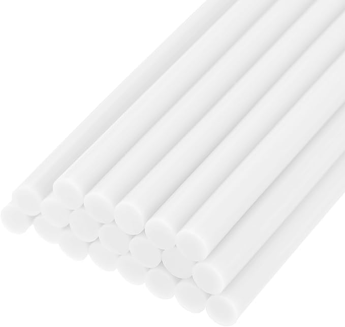 uxcell 20pcs Hot Glue Sticks for Glue Gun 7mm/0.27-inch x 4-inch Mini Hot Melt Adhesive Glue Stick Cream