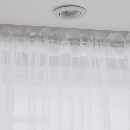 Window White Sheer Curtains 130 Inches Long 2 Panels Sheer Curtain Basic Rod Pocket Panel for Bedroom Children Living Room Yard Kitchen (White, 52" W x 130" L | 2 pcs)
