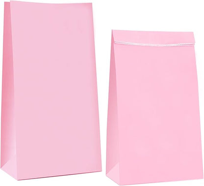 Oletx 30-Pack Pink Party Favor Paper Bags for Birthday,Treat,Goodie, Candy, Paper Lunch Bags, Babyshower,Valentine's Day,Mother's Day