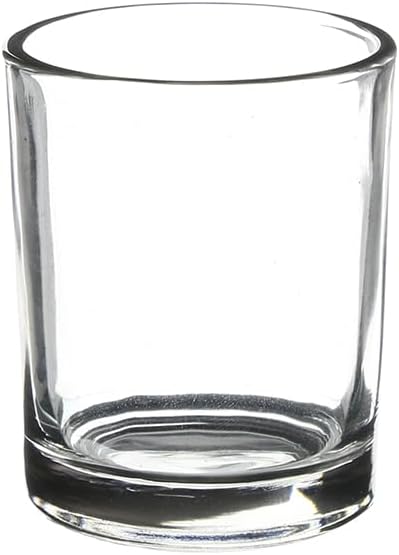 WGV Tea Light Votive Candle Holder 2x2.4, Clear Tiny Utility Cylinder Glass Vase, Small Planter Terrarium for Home Accent Decor, 1 Pc