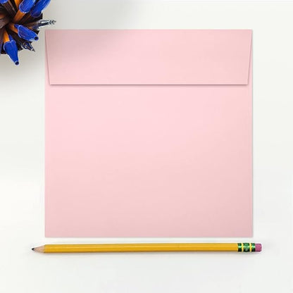 LUXPaper Square Invitation Envelopes | Peel & Press | 6 1/2" x 6 1/2" | Candy Pink | 80lb. Text | 50 Qty