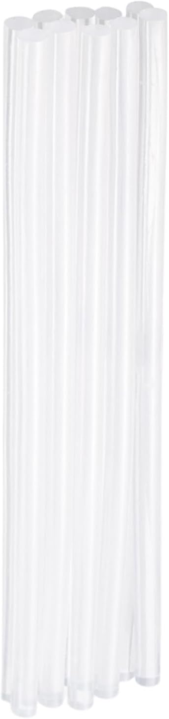 HARFINGTON 10pcs Hot Glue Sticks 0.28" Dia x 7.48" Long EVA Mini Hot Melt Adhesive Glue Stick for Hot Melt Gun Wood Plastic Glass Flowers Fabrics Foam, Clear